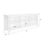 Dark Brown 70-Inch TV Stand with Shelves and Storage