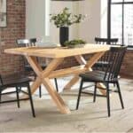 Rustic Solid Pine Wood Dining Table in Distressed Driftwood Finish 7 Rustic Solid Pine Wood Dining Table in Distressed Driftwood Finish