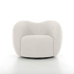 DUNE Cream Teddy Fabric Swivel Lounge Chair 8 DUNE Cream Teddy Fabric Swivel Lounge Chair