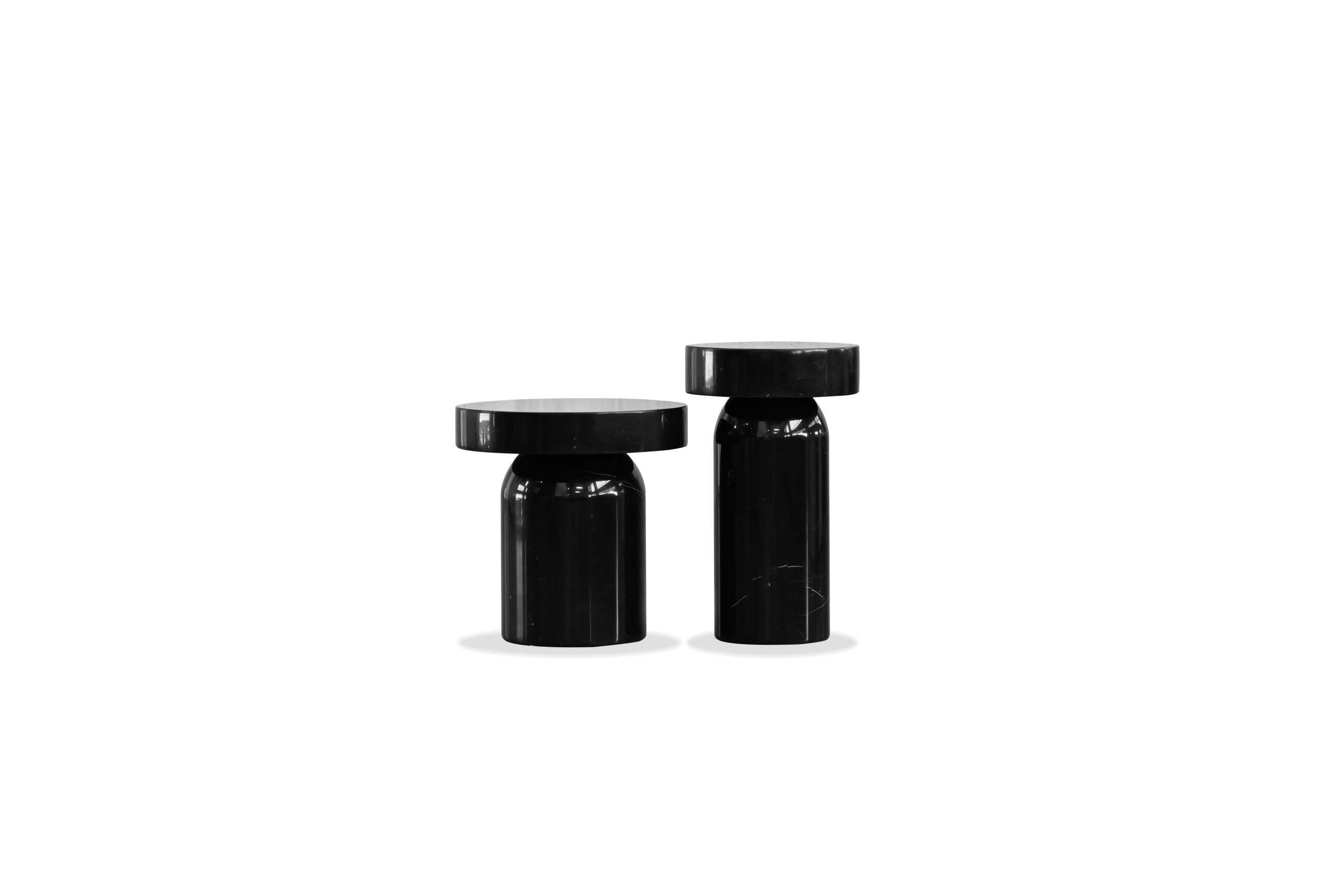 DURO Low Black Marble Glued End Table 16 inch 2 DURO Low Black Marble Glued End Table 16 inch - Image 2