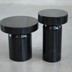 DURO Low Black Marble Glued End Table 16 inch 8 DURO Low Black Marble Glued End Table 16 inch