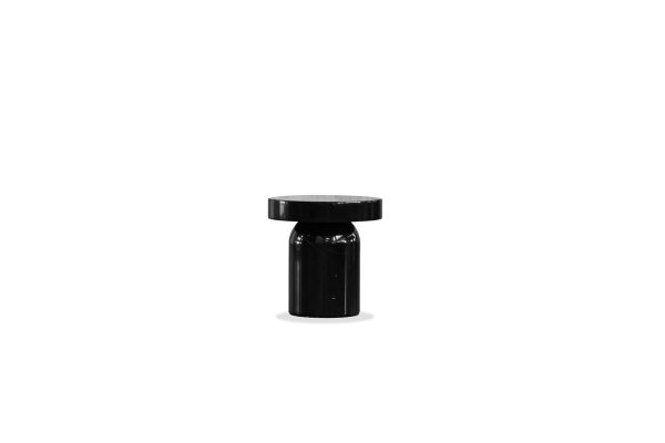 DURO Low Black Marble Glued End Table 16 inch
