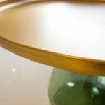DUVERRE Coffee Table Brass Aluminum Green Glass