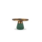 DUVERRE Coffee Table Brass Aluminum Green Glass
