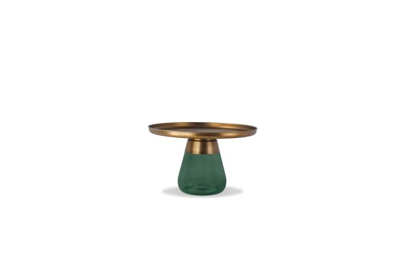 DUVERRE Coffee Table Brass Aluminum Green Glass