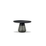 DUVERRE Smoke Glass Coffee Table Matte Black Aluminum 4 DUVERRE Smoke Glass Coffee Table Matte Black Aluminum