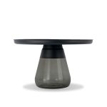DUVERRE Smoke Glass Coffee Table Matte Black Aluminum 6 DUVERRE Smoke Glass Coffee Table Matte Black Aluminum