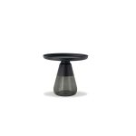 DUVERRE Smoke Glass Matte Black Aluminum End Table 7 DUVERRE Smoke Glass Matte Black Aluminum End Table