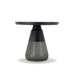 DUVERRE Smoke Glass Matte Black Aluminum End Table 9 DUVERRE Smoke Glass Matte Black Aluminum End Table