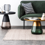 DUVERRE Smoke Glass Matte Black Aluminum End Table 11 DUVERRE Smoke Glass Matte Black Aluminum End Table