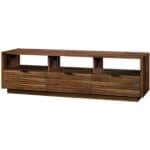 Walnut Finish Mid-Century TV Stand with Storage