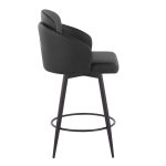 Dahlia 26 Contemporary Black Faux Leather Counter Stool (Set of 2)