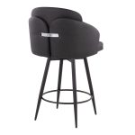 Dahlia 26 Contemporary Black Faux Leather Counter Stool (Set of 2)