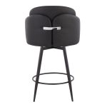 Dahlia 26 Contemporary Black Faux Leather Counter Stool (Set of 2)