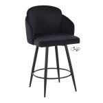 Dahlia 26-Inch Black Velvet Contemporary Counter Stools (Set of 2) 14 Dahlia 26-Inch Black Velvet Contemporary Counter Stools (Set of 2)