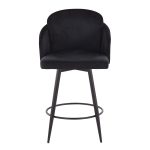 Dahlia 26-Inch Black Velvet Contemporary Counter Stools (Set of 2) 18 Dahlia 26-Inch Black Velvet Contemporary Counter Stools (Set of 2)