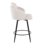 Dahlia 26-Inch Contemporary Cream and Black Counter Stools (Set of 2)