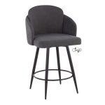 Dahlia 26-Inch Contemporary Grey Fabric Counter Stools (Set of 2)