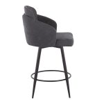 Dahlia 26-Inch Contemporary Grey Fabric Counter Stools (Set of 2)