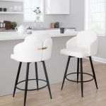 Dahlia 26-Inch Cream Velvet Contemporary Counter Stool (Set of 2) 11 Dahlia 26-Inch Cream Velvet Contemporary Counter Stool (Set of 2)