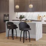 Dahlia Black Contemporary Faux Leather Counter Stools (Set of 2) 11 Dahlia Black Contemporary Faux Leather Counter Stools (Set of 2)