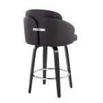 Dahlia Black Contemporary Faux Leather Counter Stools (Set of 2) 15 Dahlia Black Contemporary Faux Leather Counter Stools (Set of 2)