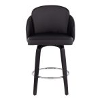 Dahlia Black Contemporary Faux Leather Counter Stools (Set of 2) 17 Dahlia Black Contemporary Faux Leather Counter Stools (Set of 2)