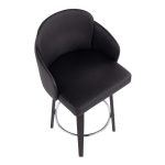 Dahlia Black Contemporary Faux Leather Counter Stools (Set of 2) 18 Dahlia Black Contemporary Faux Leather Counter Stools (Set of 2)