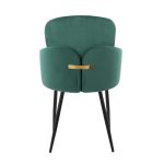 Dahlia Black Metal Green Velvet Contemporary Dining Chair (Set of 2) 14 Dahlia Black Metal Green Velvet Contemporary Dining Chair (Set of 2)