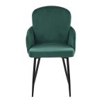 Dahlia Black Metal Green Velvet Contemporary Dining Chair (Set of 2) 15 Dahlia Black Metal Green Velvet Contemporary Dining Chair (Set of 2)