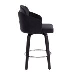 Dahlia Black Velvet Contemporary Counter Stool (Set of 2) 16 Dahlia Black Velvet Contemporary Counter Stool (Set of 2)