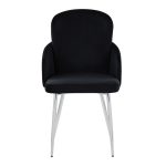 Dahlia Black Velvet Contemporary Dining Chairs Gold Accent (Set of 2) 15 Dahlia Black Velvet Contemporary Dining Chairs Gold Accent (Set of 2)