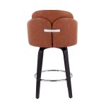Dahlia Black Wood Camel Faux Leather Contemporary Counter Stools (Set of 2) 20 Dahlia Black Wood Camel Faux Leather Contemporary Counter Stools (Set of 2)