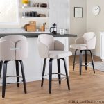 Dahlia Black Wood Cream Fabric Contemporary Counter Stools (Set of 2) 12 Dahlia Black Wood Cream Fabric Contemporary Counter Stools (Set of 2)
