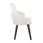 Dahlia Black Wood Cream Velvet Contemporary Dining Chairs (Set of 2) 11 Dahlia Black Wood Cream Velvet Contemporary Dining Chairs (Set of 2)