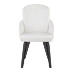Dahlia Black Wood Cream Velvet Contemporary Dining Chairs (Set of 2) 14 Dahlia Black Wood Cream Velvet Contemporary Dining Chairs (Set of 2)