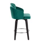 Dahlia Black Wood Green Velvet Contemporary Counter Stools (Set of 2) 16 Dahlia Black Wood Green Velvet Contemporary Counter Stools (Set of 2)