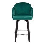 Dahlia Black Wood Green Velvet Contemporary Counter Stools (Set of 2) 19 Dahlia Black Wood Green Velvet Contemporary Counter Stools (Set of 2)