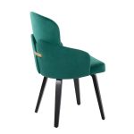 Dahlia Black Wood Green Velvet Contemporary Dining Chairs (Set of 2) 13 Dahlia Black Wood Green Velvet Contemporary Dining Chairs (Set of 2)