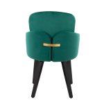 Dahlia Black Wood Green Velvet Contemporary Dining Chairs (Set of 2) 14 Dahlia Black Wood Green Velvet Contemporary Dining Chairs (Set of 2)