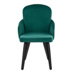Dahlia Black Wood Green Velvet Contemporary Dining Chairs (Set of 2) 15 Dahlia Black Wood Green Velvet Contemporary Dining Chairs (Set of 2)