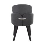 Dahlia Black Wood Grey Fabric Contemporary Dining Chairs (Set of 2) 17 Dahlia Black Wood Grey Fabric Contemporary Dining Chairs (Set of 2)