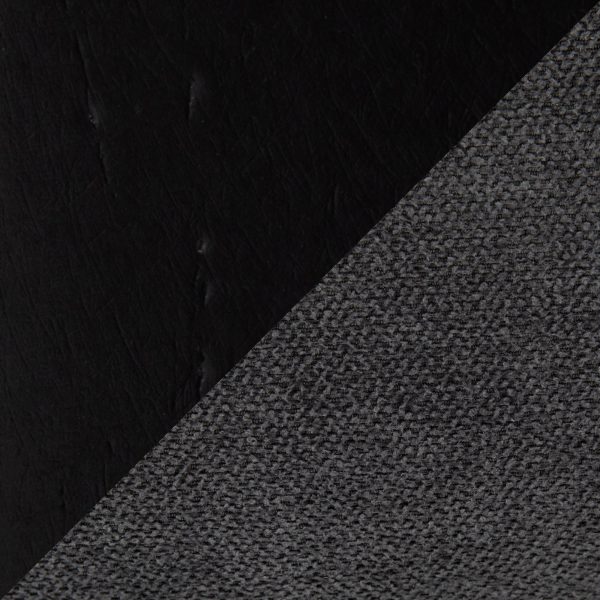 Dahlia Black Wood Grey Fabric Contemporary Dining Chairs Set of 2 9