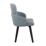 Dahlia Black Wood Grey Faux Leather Contemporary Dining Chairs (Set of 2) 11 Dahlia Black Wood Grey Faux Leather Contemporary Dining Chairs (Set of 2)
