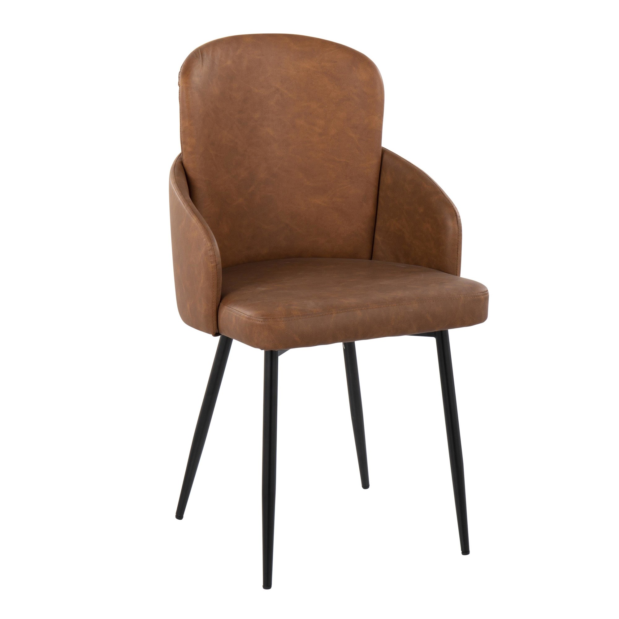 Dahlia Black and Camel Contemporary Dining Chairs (Set of 2) 3 Dahlia Black and Camel Contemporary Dining Chairs (Set of 2) - Image 3