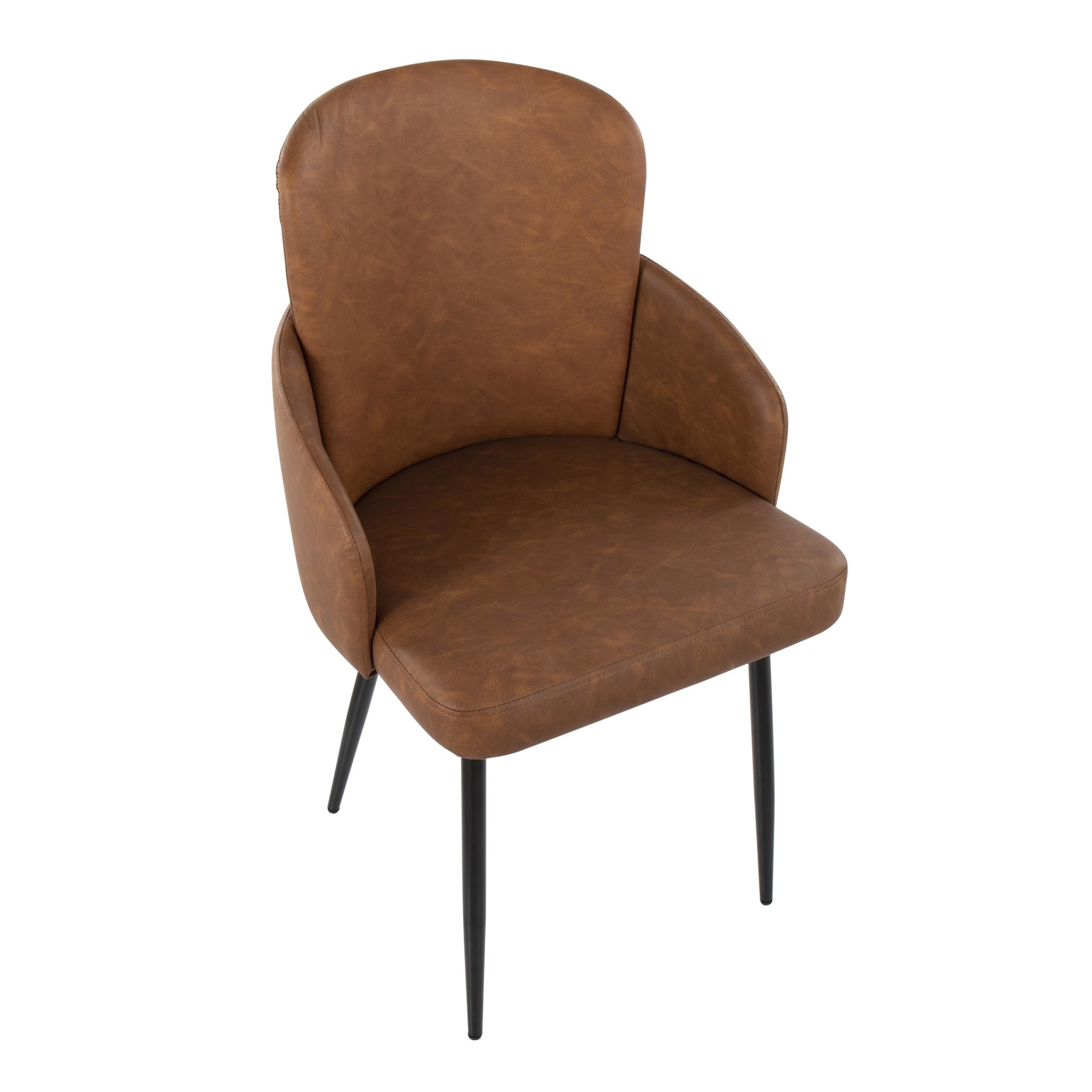 Dahlia Black and Camel Contemporary Dining Chairs (Set of 2) 8 Dahlia Black and Camel Contemporary Dining Chairs (Set of 2) - Image 8