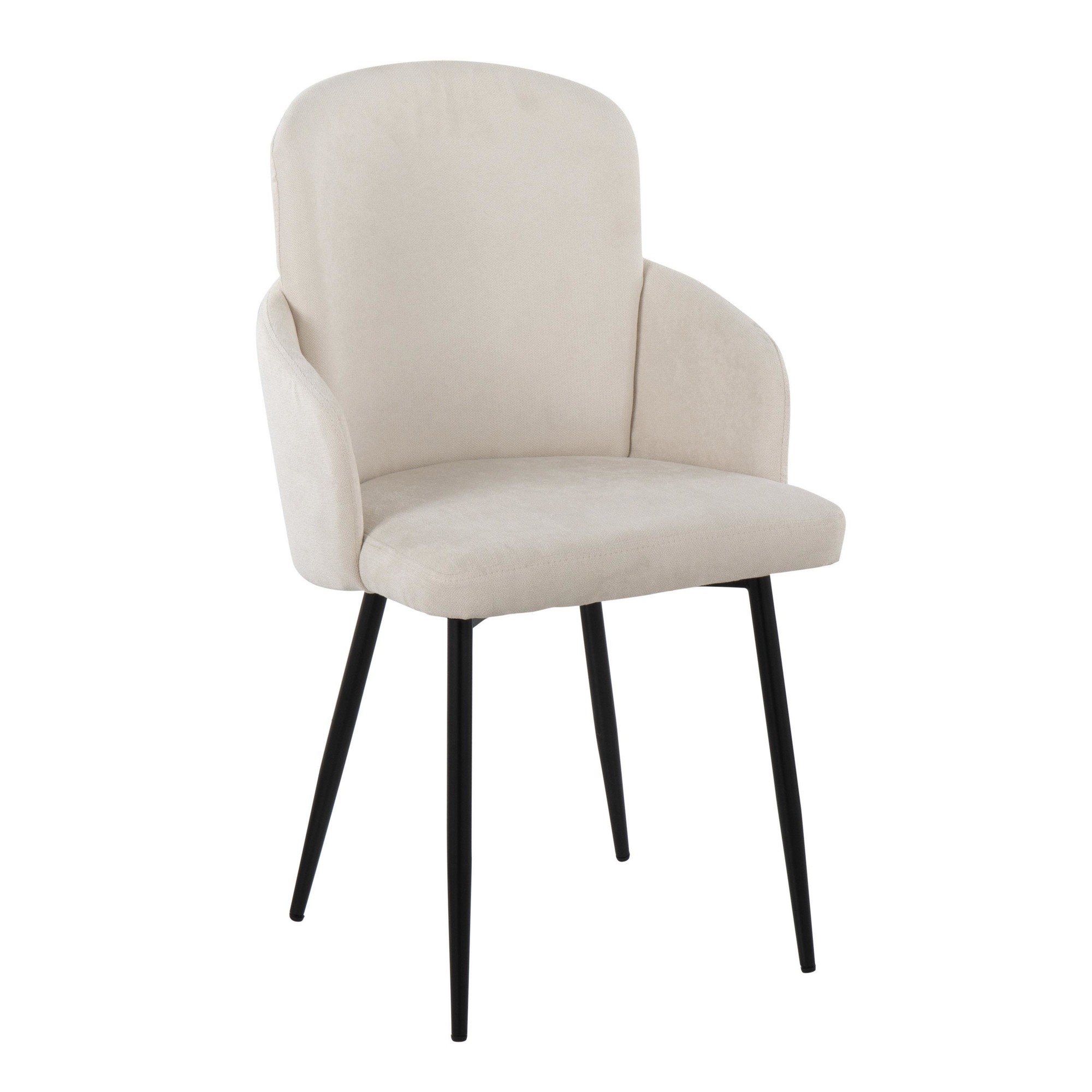 Dahlia Black and Cream Contemporary Dining Chairs (Set of 2) 2 Dahlia Black and Cream Contemporary Dining Chairs (Set of 2) - Image 2