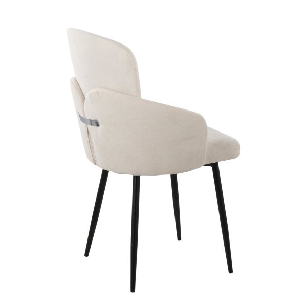 Dahlia Black and Cream Contemporary Dining Chairs Set of 2 3
