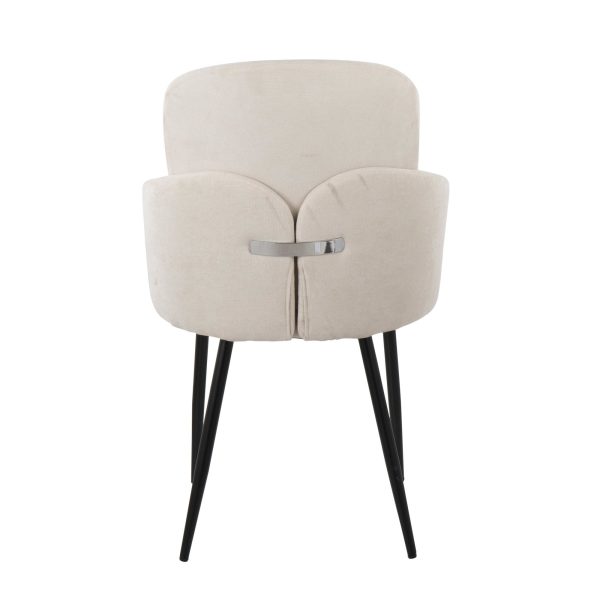 Dahlia Black and Cream Contemporary Dining Chairs Set of 2 4