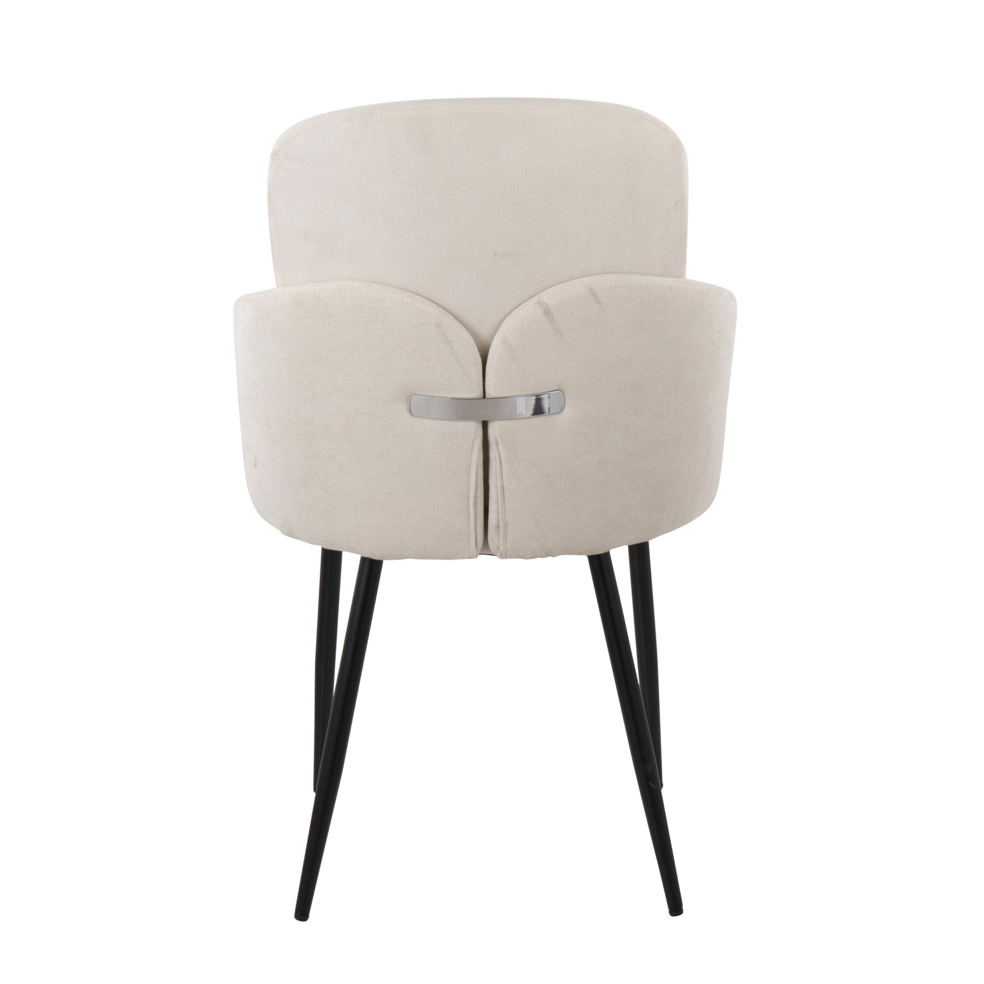 Dahlia Black and Cream Contemporary Dining Chairs (Set of 2) 5 Dahlia Black and Cream Contemporary Dining Chairs (Set of 2) - Image 5